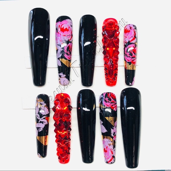 THANK YOU GOD - XXL BALLERINA PRESS ON NAILS - Picture 7 of 11